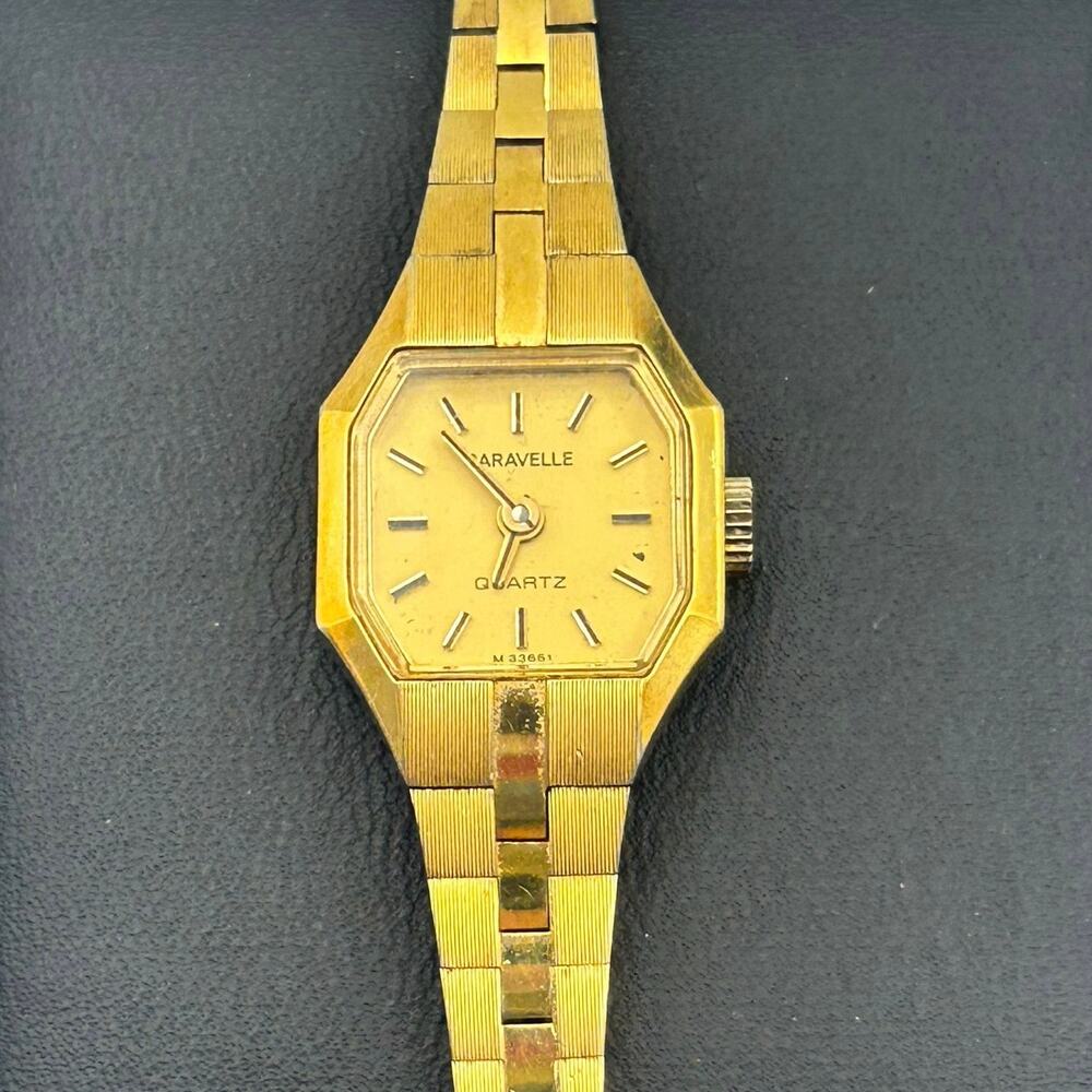 Caravelle Gold-Tone Women's Quartz Watch